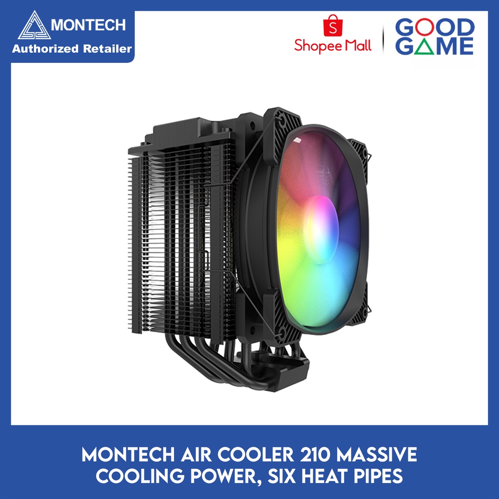 Montech AIR Cooler 210, 210W TDP, ARGB CPU Cooler, Massive Cooling ...