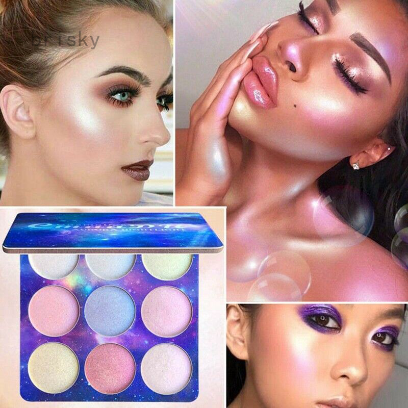 multi color highlighter makeup