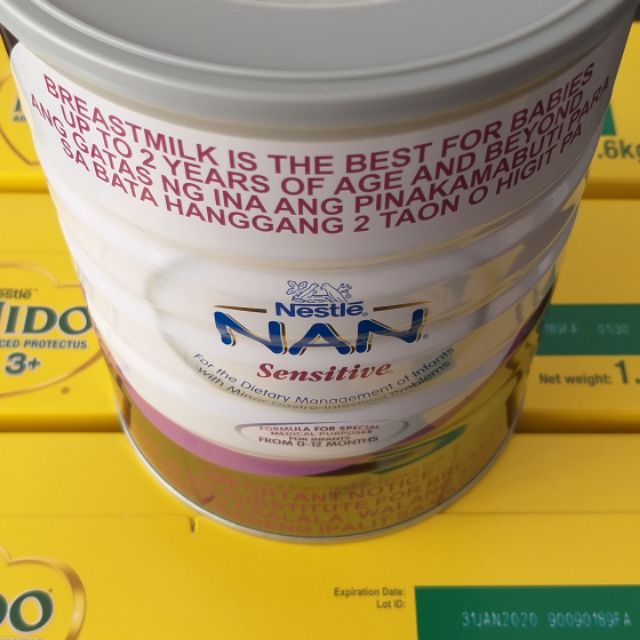 nan sensitive for 1 year old