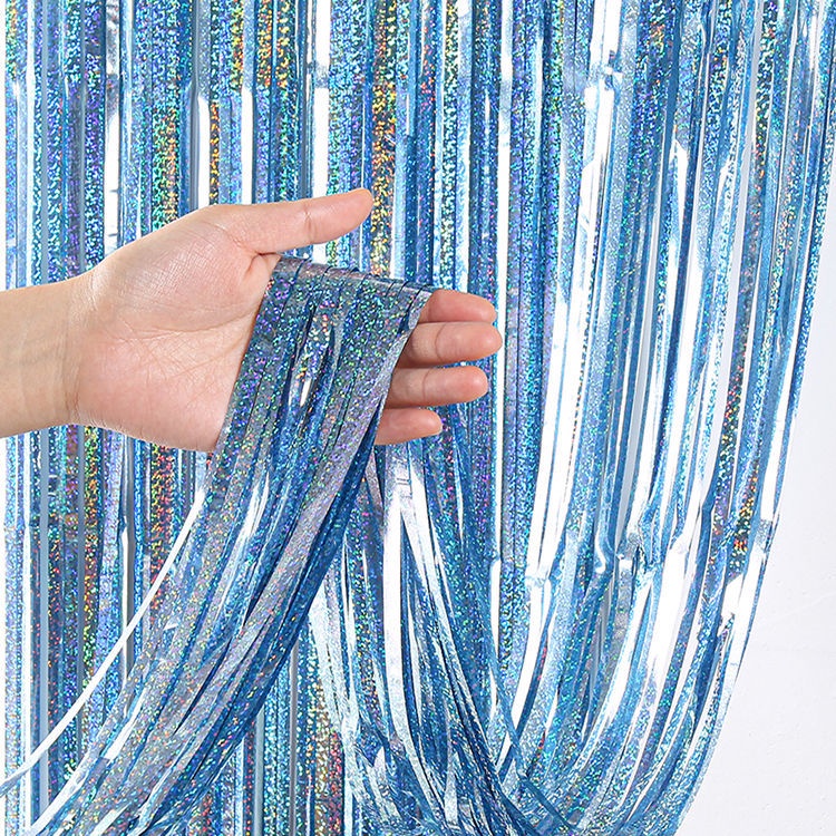 Party 1/2/3/4 Meters Rain Silk foil curtain decor Tinsel Curtain Party ...