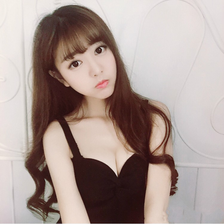 Ball Brown Chestnut Fake Hair Air Thin Bangs Long Curly Hair