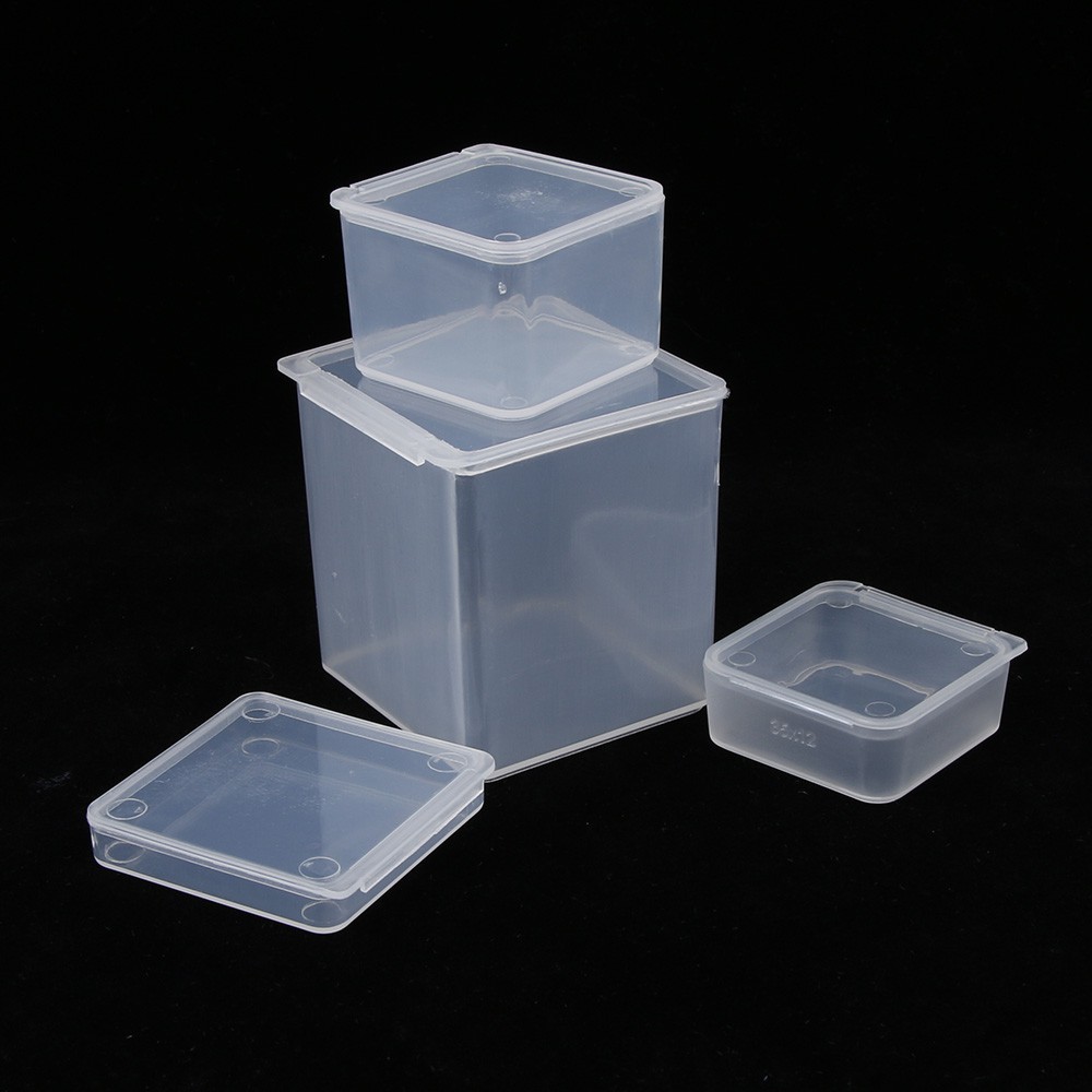 mini clear plastic boxes