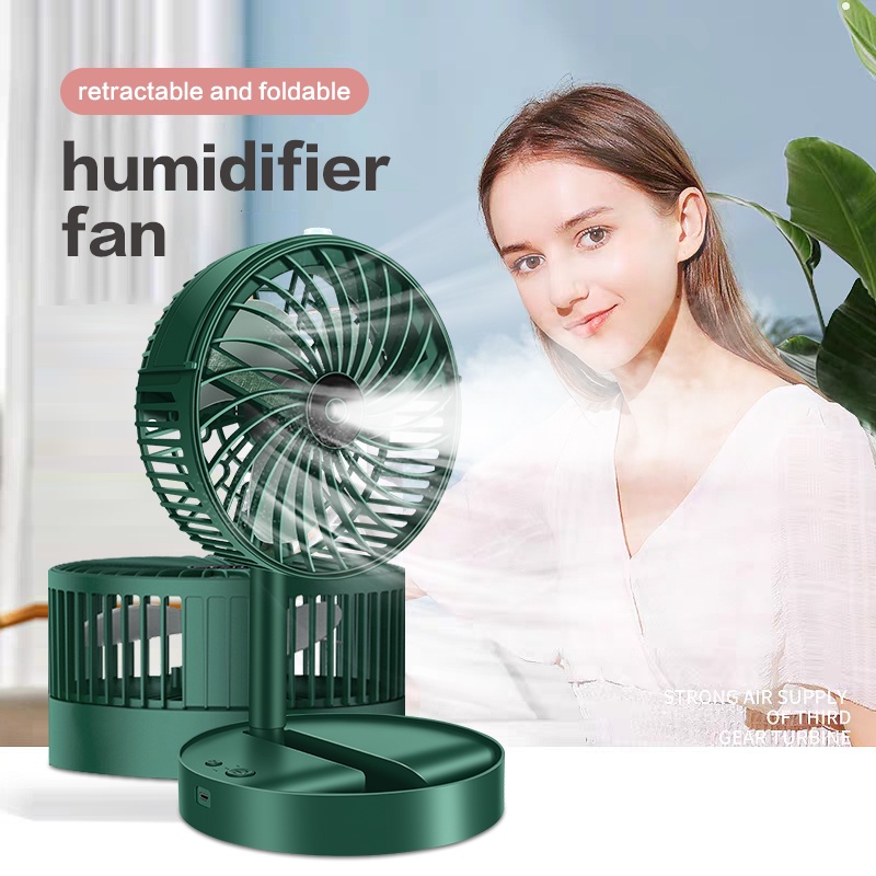 Desk Electric Fan Small Folding Fan With Usb Charging Retractable 3 Speed Portable Mini Fan 5701