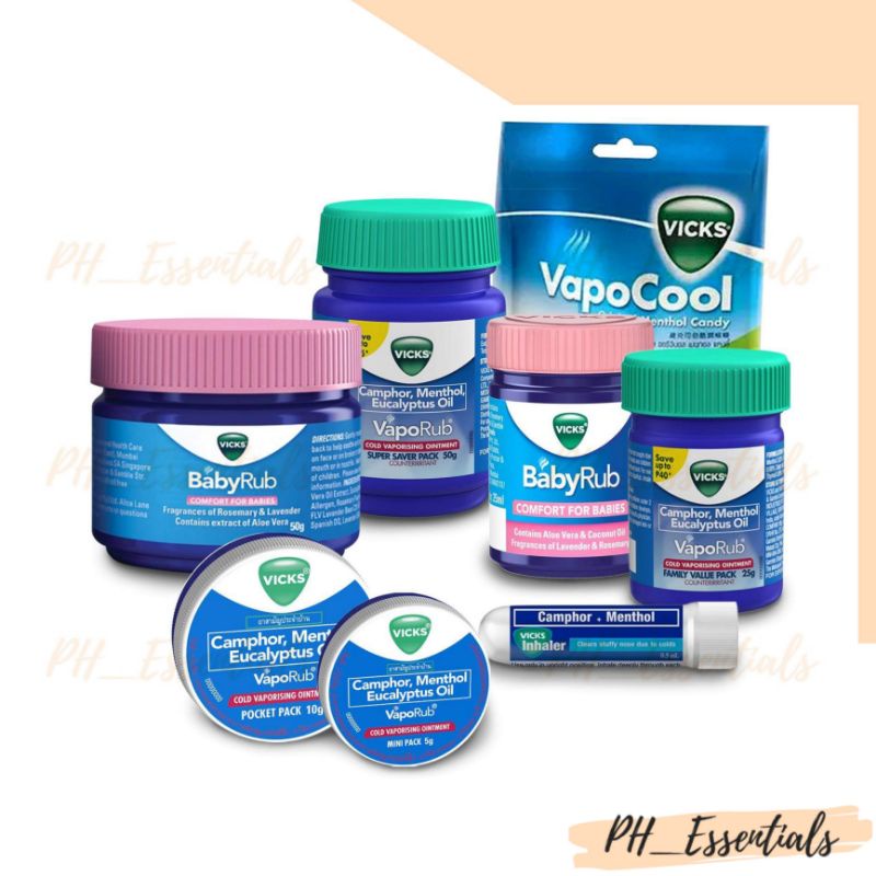 Original Vicks Vaporub 5g, 10g/ Baby Rub / Inhaler 100% Original ...