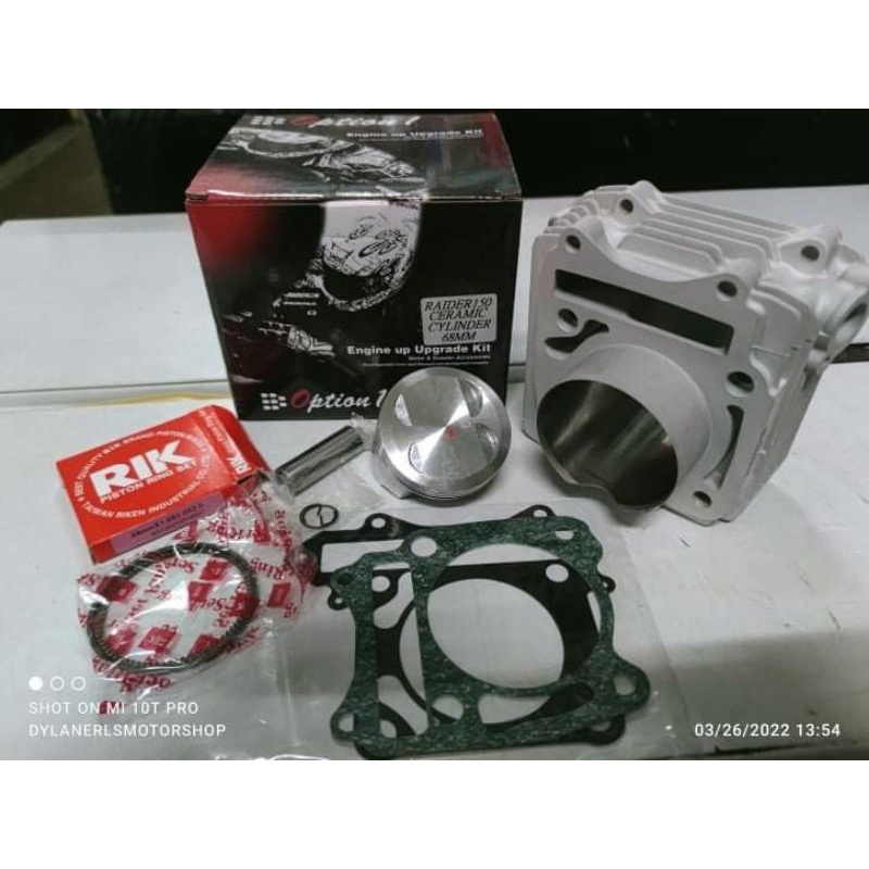 OPTION 1 CYLINDER BLOCK CHROME BORE 68MM FOR RAIDER 150 CARB Shopee