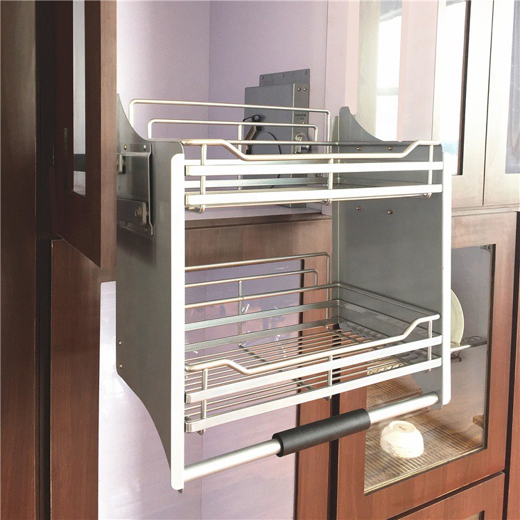 Pull Down Shelving System Organizer Rack For Spices Drinks Suitable For 600 800mm Wide Cabinets Shopee Philippines