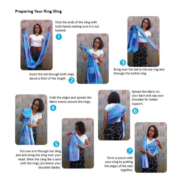 how to put on a ring sling