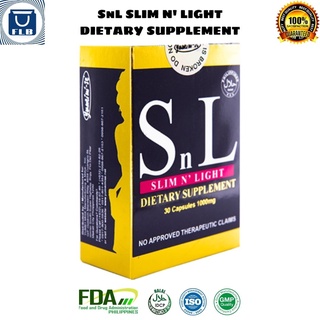 SnL SLIM N LIGHT Dietary Supplement 1000mg per capsule (FDA Approved and HALAL Certified)