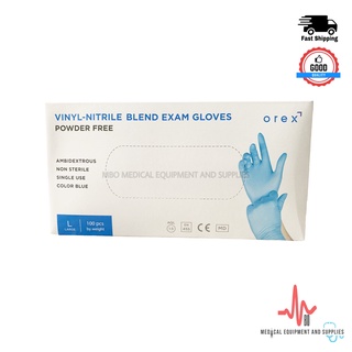 Nitrile/Vinyl Blend Gloves - Powder free BLUE 100PCS