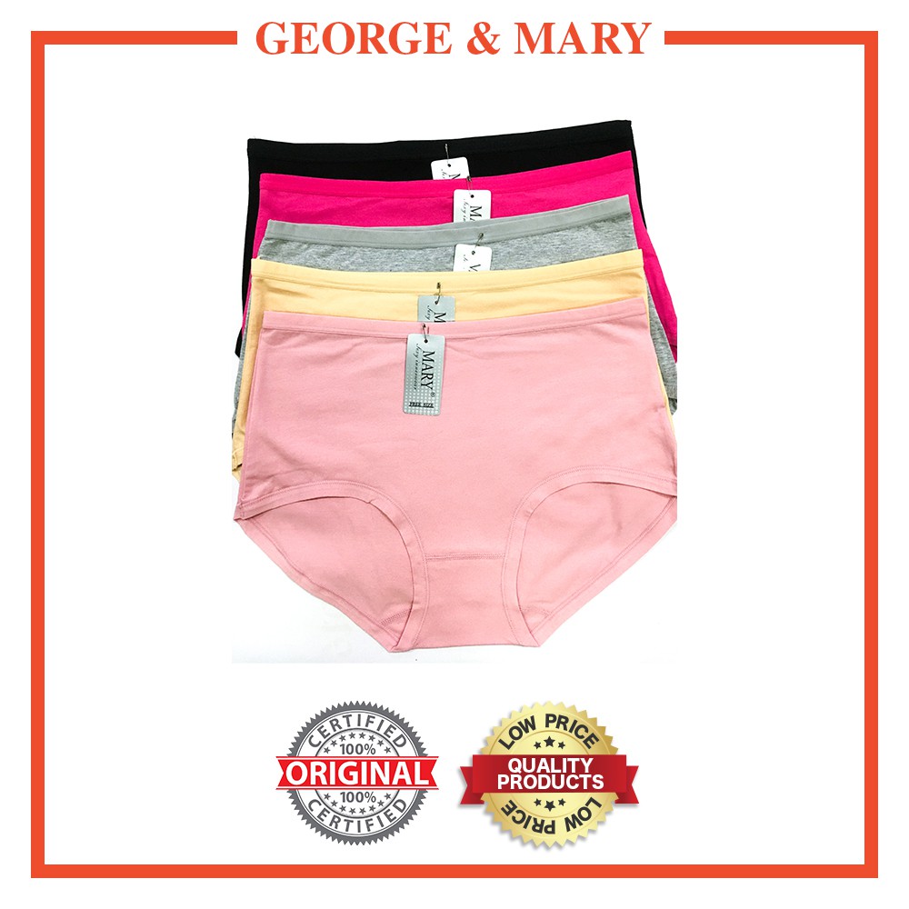3 pcs - 1708 Mary Big Size High Waist Full Panty / Plus size panty ...