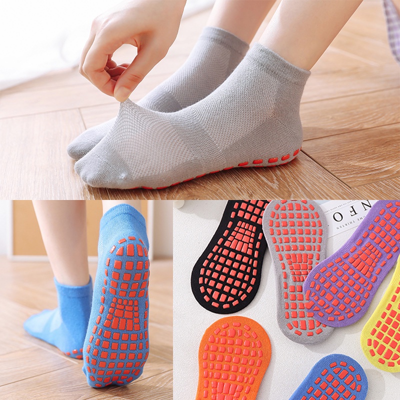 ECMLN Kids Adults Anti-Slip Sock Trampoline Sock Cotton Breathable ...