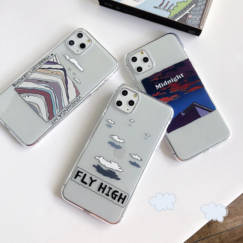 Iphone11pro Max 11 7 7plus 8 8plus X Xsmax Xr Travel Landscape Illustration Soft Cover Silicone Case Shopee Philippines