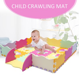 baby foam play mat with fence