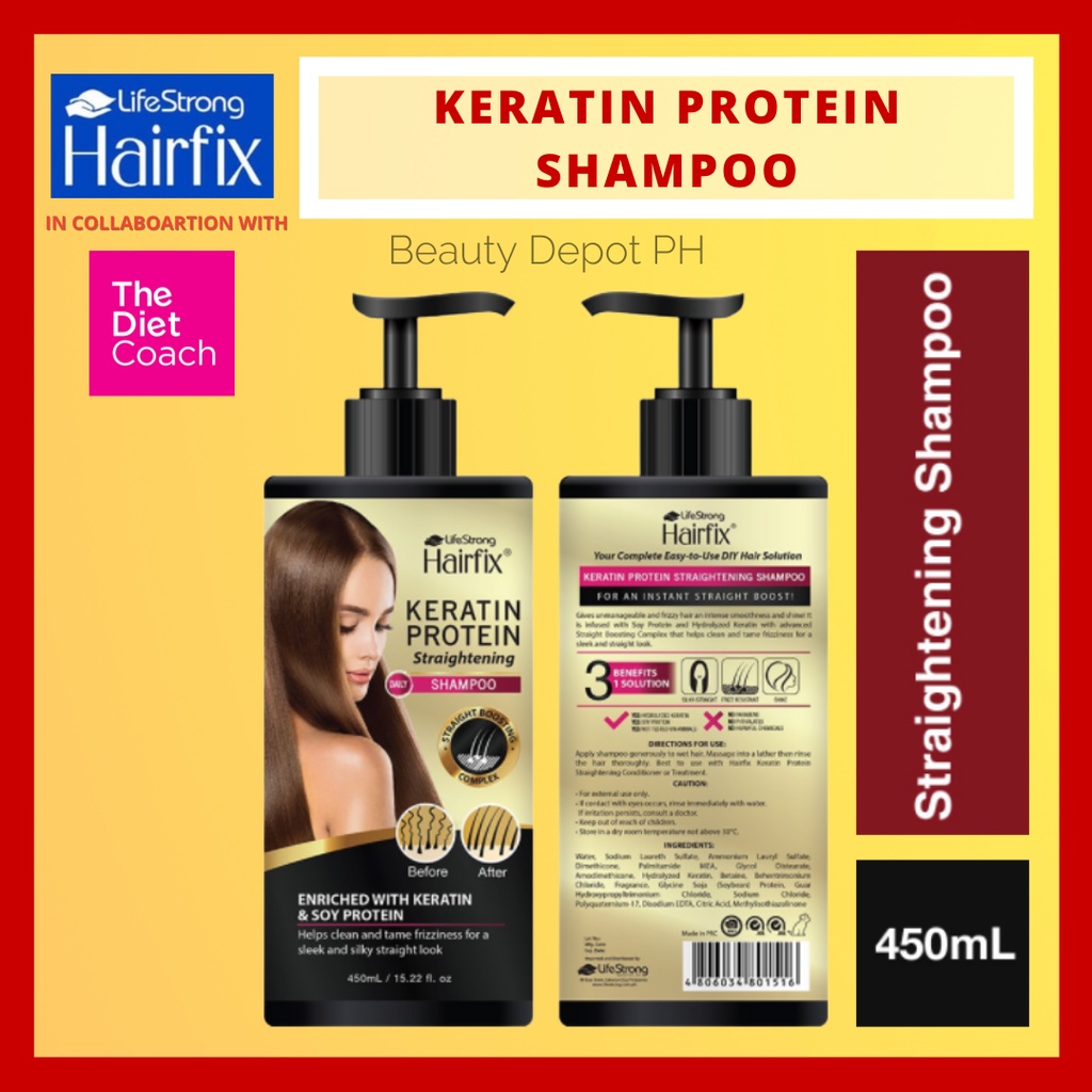 Hairfix Keratin Protein Straightening Shampoo 450ml Shopee Philippines