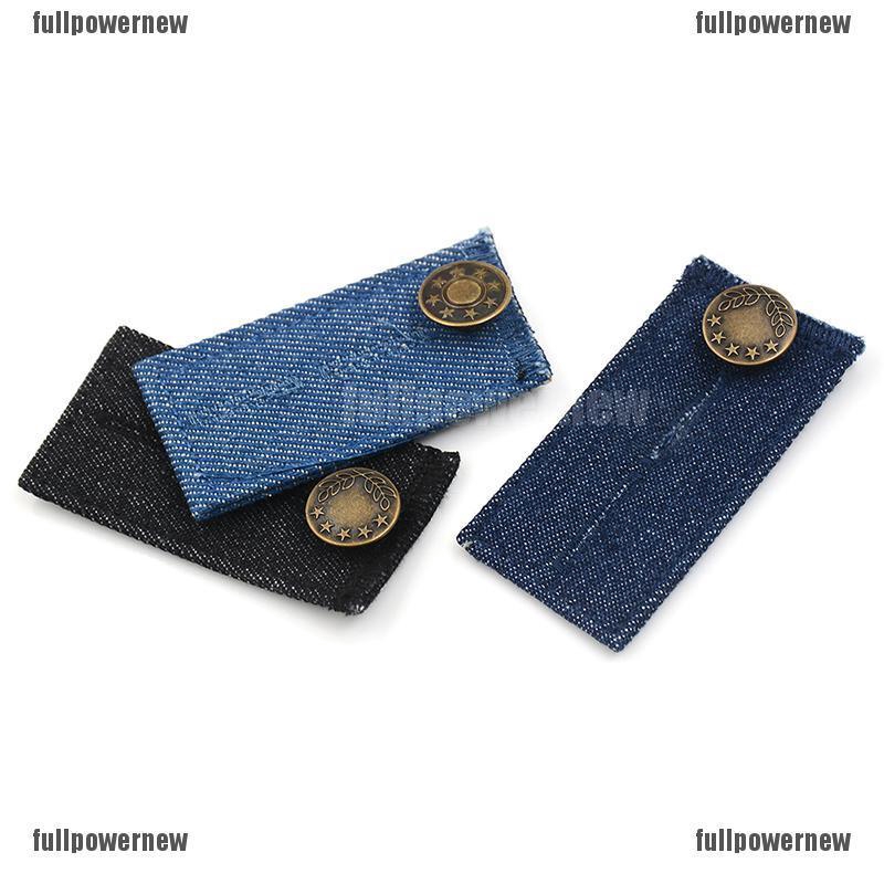 denim jeans pants skirt extender button waist expander blue black navy blue-1