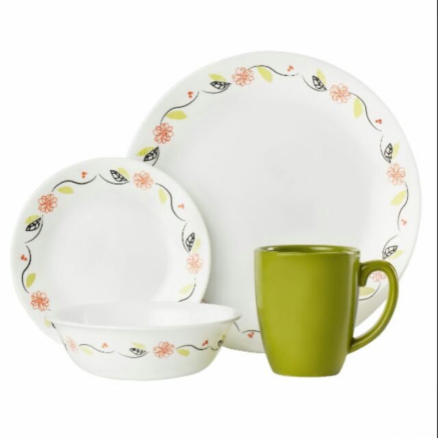 Corelle Dinnerware Set 16pcs in Tangerine Garden Shopee Philippines