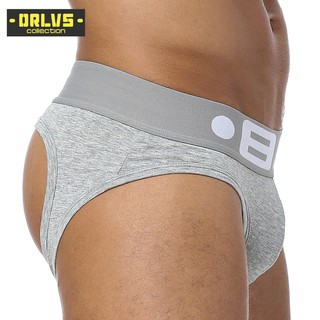 [ORLVS]Men's Sexy Underwear Breathable Cotton Stretch Jockstrap Lycra BS103