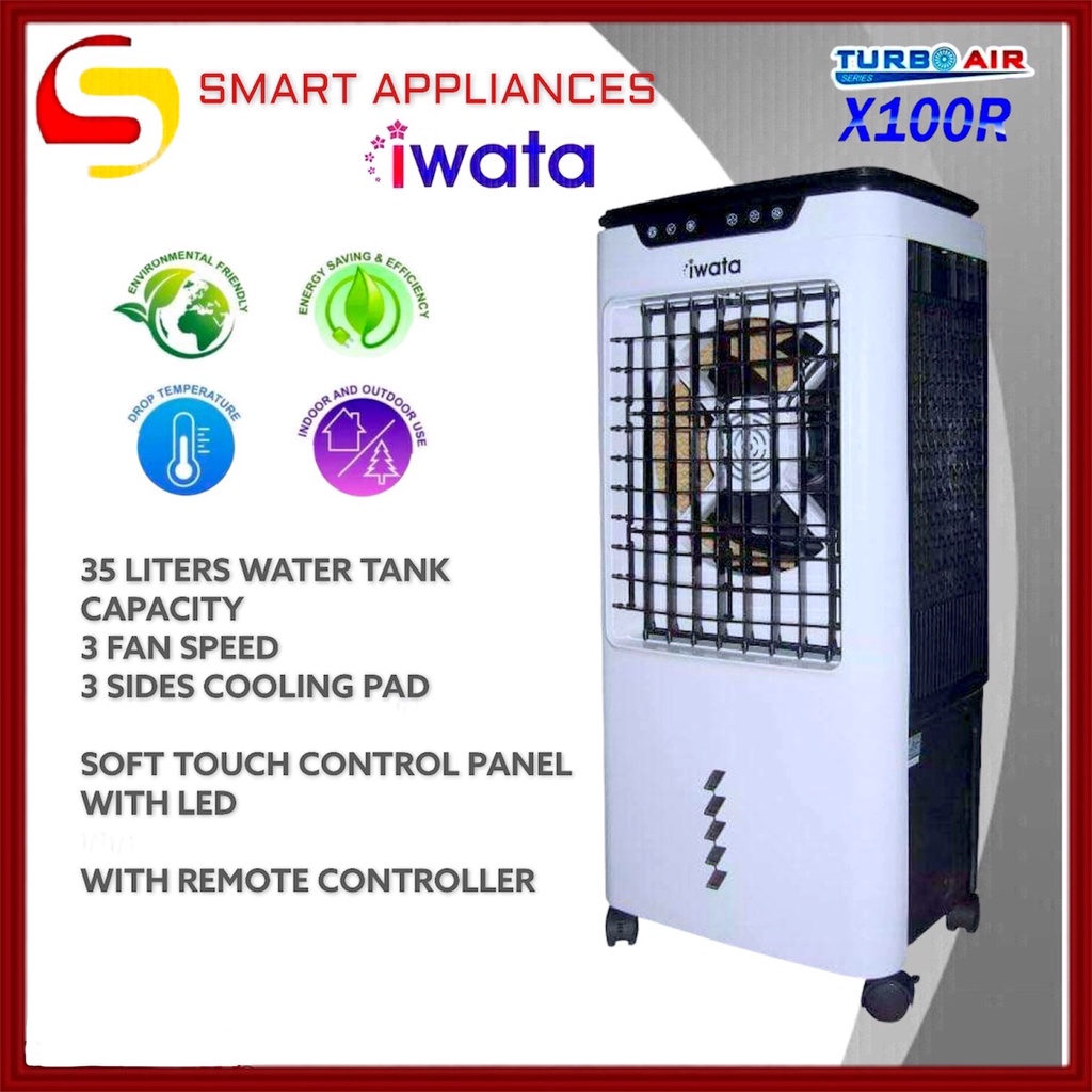 iwata Turbo Air X100R Evaporative Air Cooler with Remote Control by Smart Appliances Center