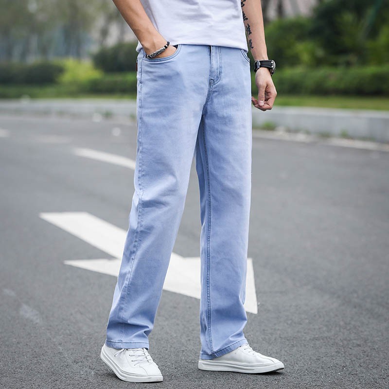 light blue baggy jeans mens