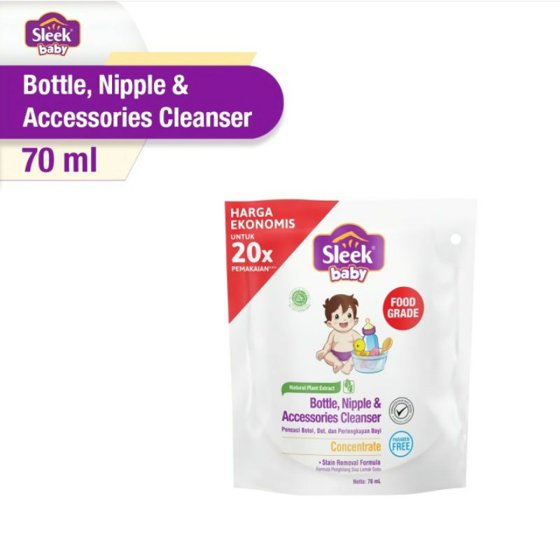 Sleek Baby Bottle Accessories Cleanser 70ml / 70ml Baby Bottle Cleaners