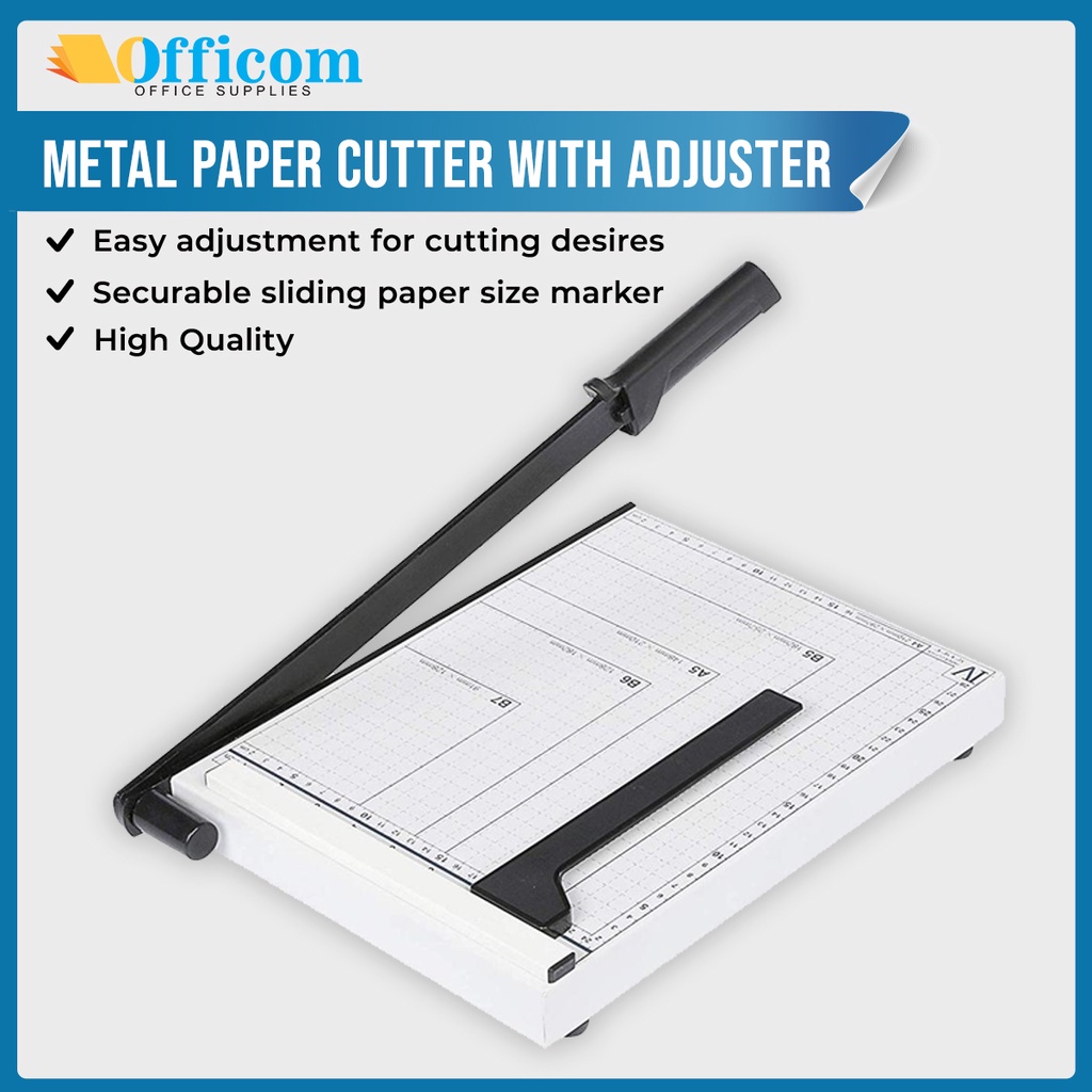 Metal Paper Cutter with Adjuster and Sliding Size Marker Picture ...