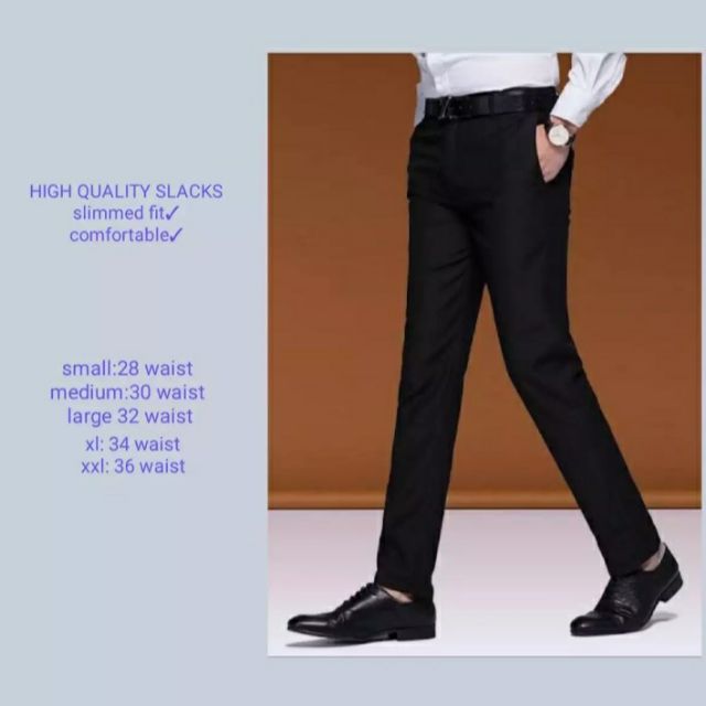 slim fit black slacks