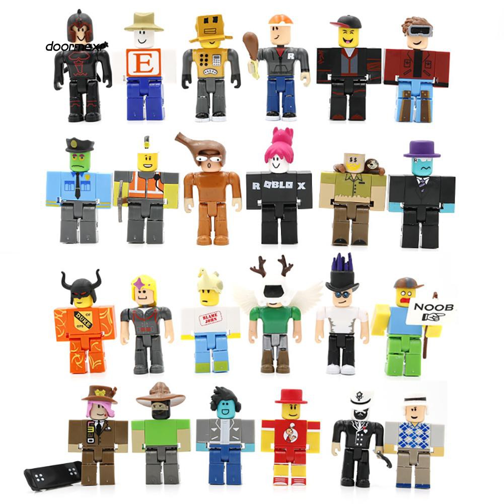 24pcs Roblox Legends Champions Classic Noob Captain Doll Action - hanging noob roblox