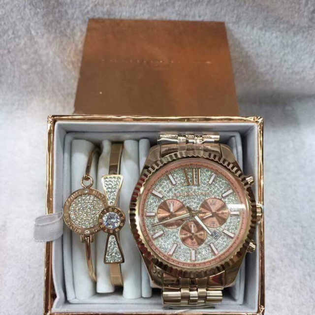 MK watches and bracelet set | Shopee 