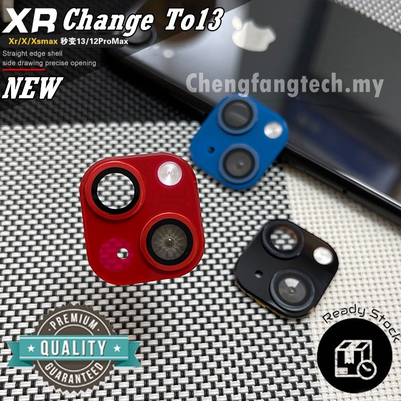 New Upgrade Metal Alumium Glass Camera Lens For iPhone XR Fake Seconds