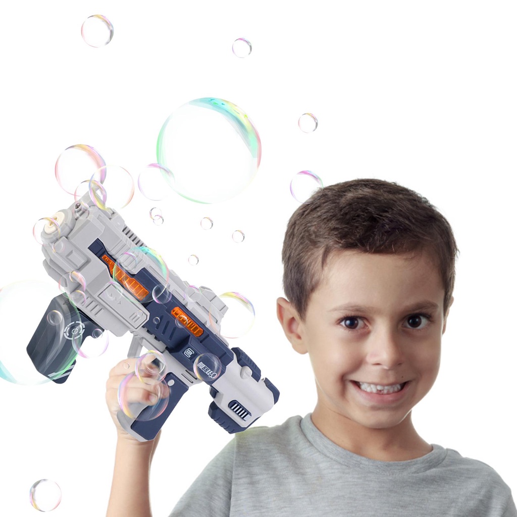 Bubble Machine Space Bubble Blower with LED Light Automatic Bubble