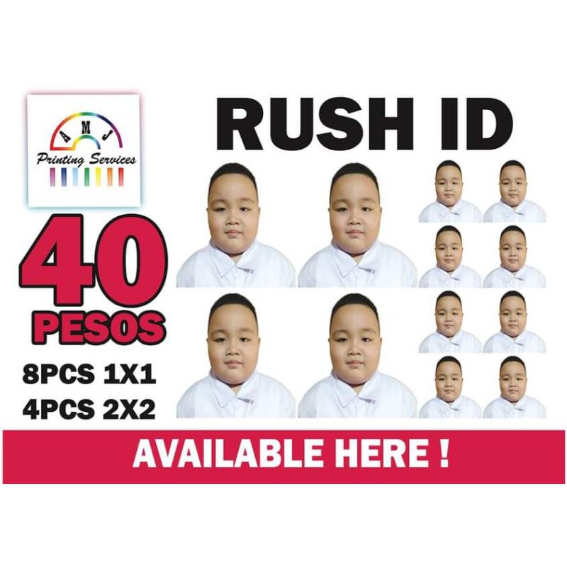 Rush ID PICTURE 2X2, 1X1 AND PASSPORT SIZE Shopee Philippines