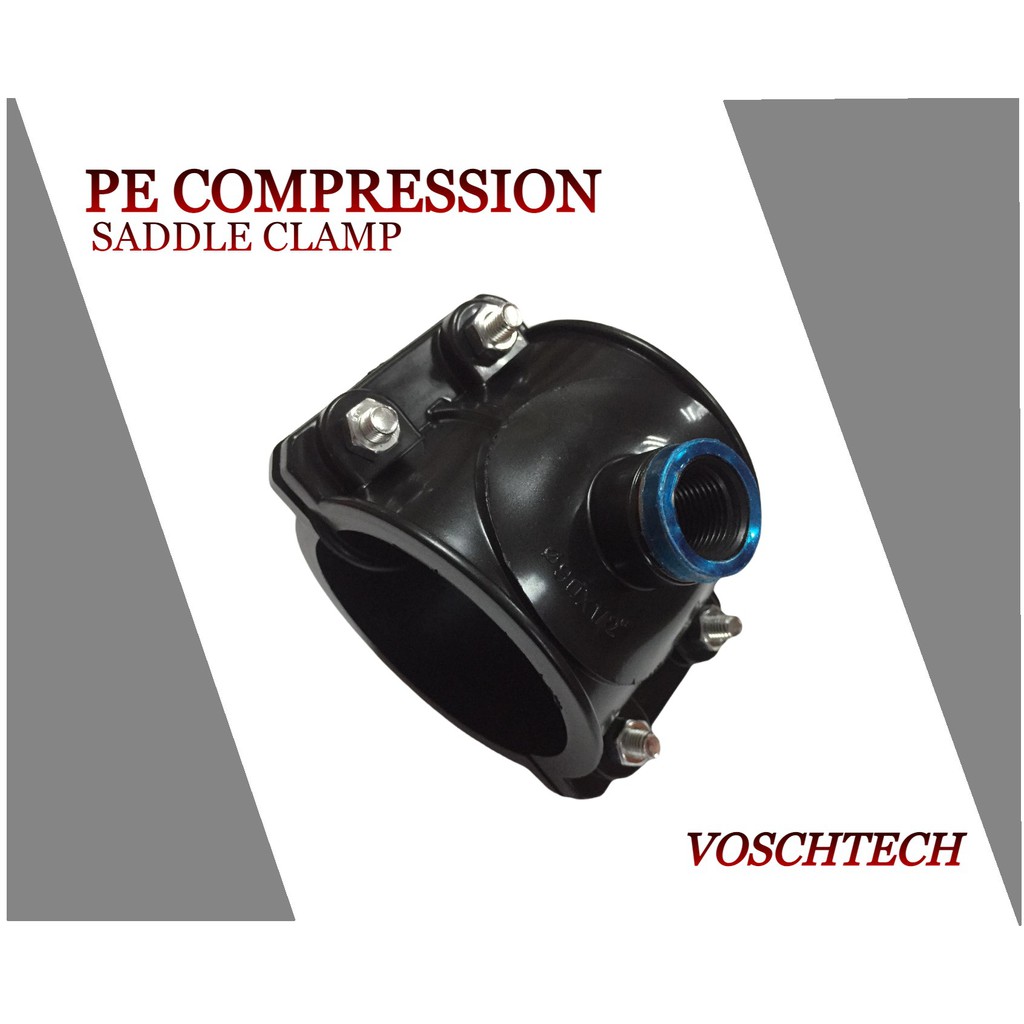 Pe compression fittings Saddle clamp 200mm x 1/2” 200mm x 3/4” 200mm x