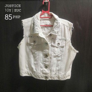 justice denim vest