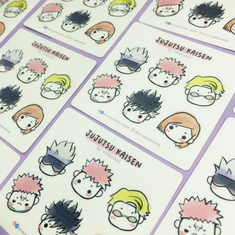 Jujutsu Kaisen Doodle Waterproof Stickers #3 | Fan Art by Chikinikki ...