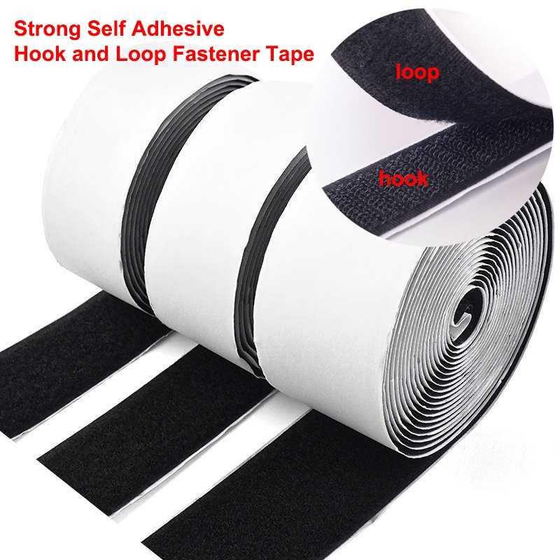 (1m 4.8m) Velcro Or Magic Tape With Adhesive, Self-adhesive Velcro Tape 