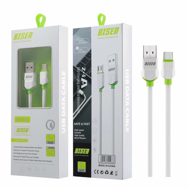 BISEN BU-138 Fast Charging Data Cable For Micro Android L Type-C Fast ...