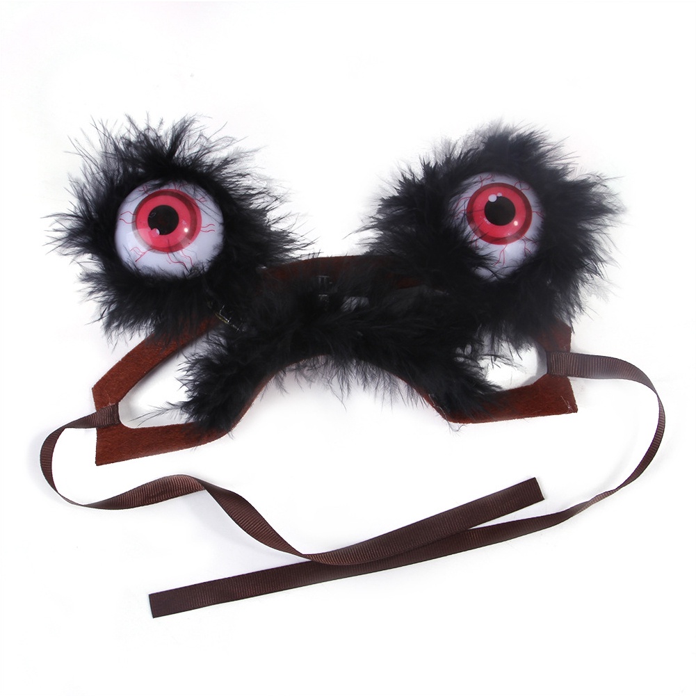LIULIU Halloween Cat Headband Big Eyed Dog Hat Adjustable Pet LED Flashing Headwear Eyeball Scary Dog Costume Dogs Head Accessories for Cats Small Medium Large Dogs #3