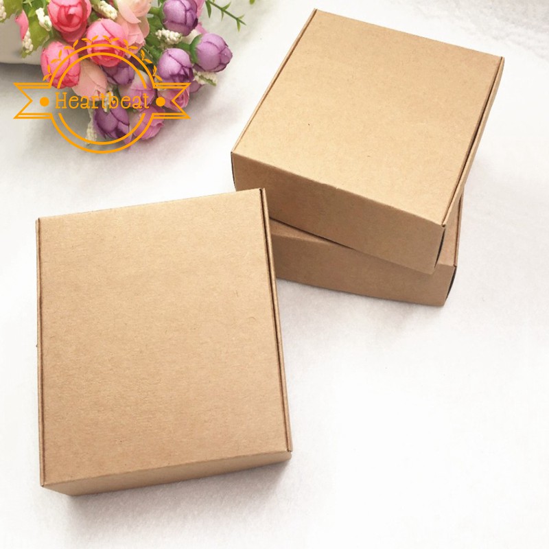 100Pcs Kraft Paper Box Nice Kraft Box Packaging Box Small Size-brown ...