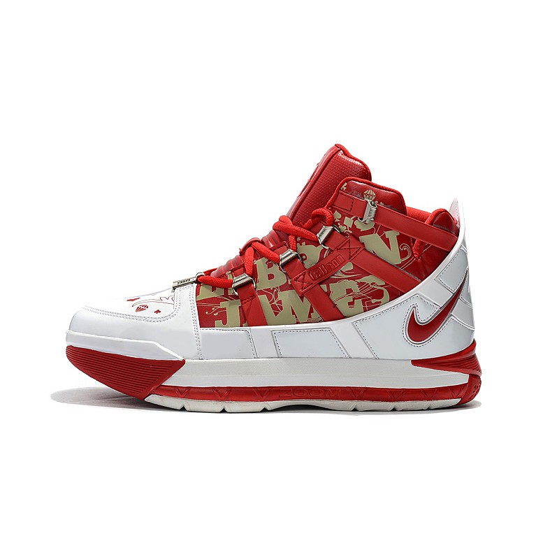 lebron james shoes red and white