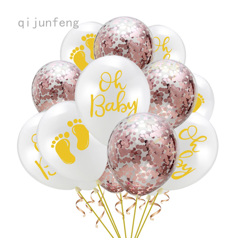 qijunfeng 10X Oh Baby Confetti Balloons 