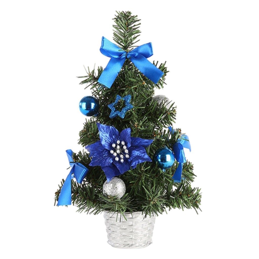 6 inch Tabletop Christmas Tree Artificial Mini Xmas Tree with Ornaments