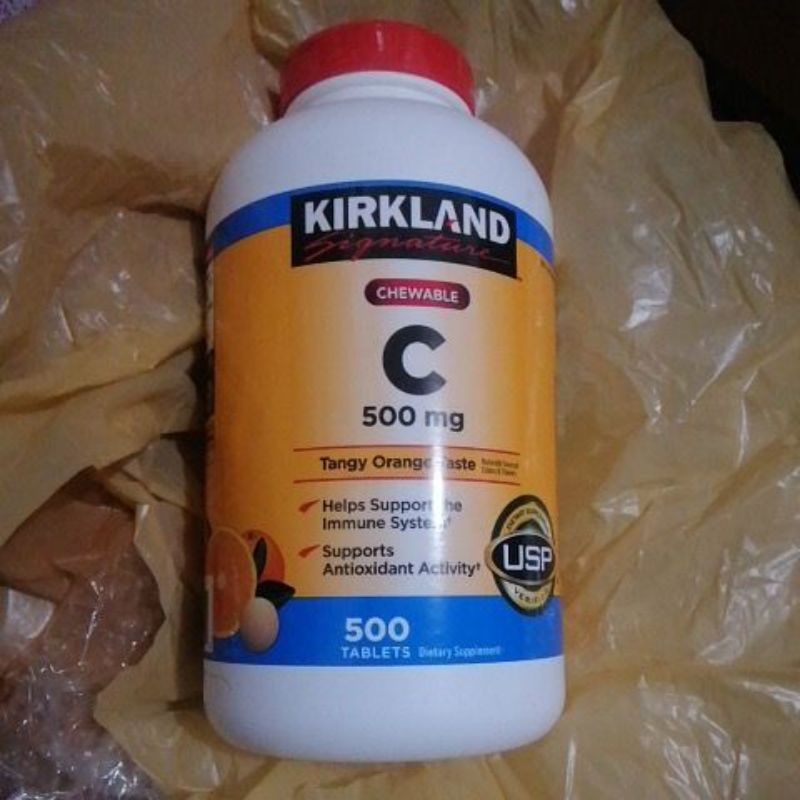 ORIGINAL KIRKLAND SIGNATURE VITAMIN C 500MG CHEWABLES, 500 TABS