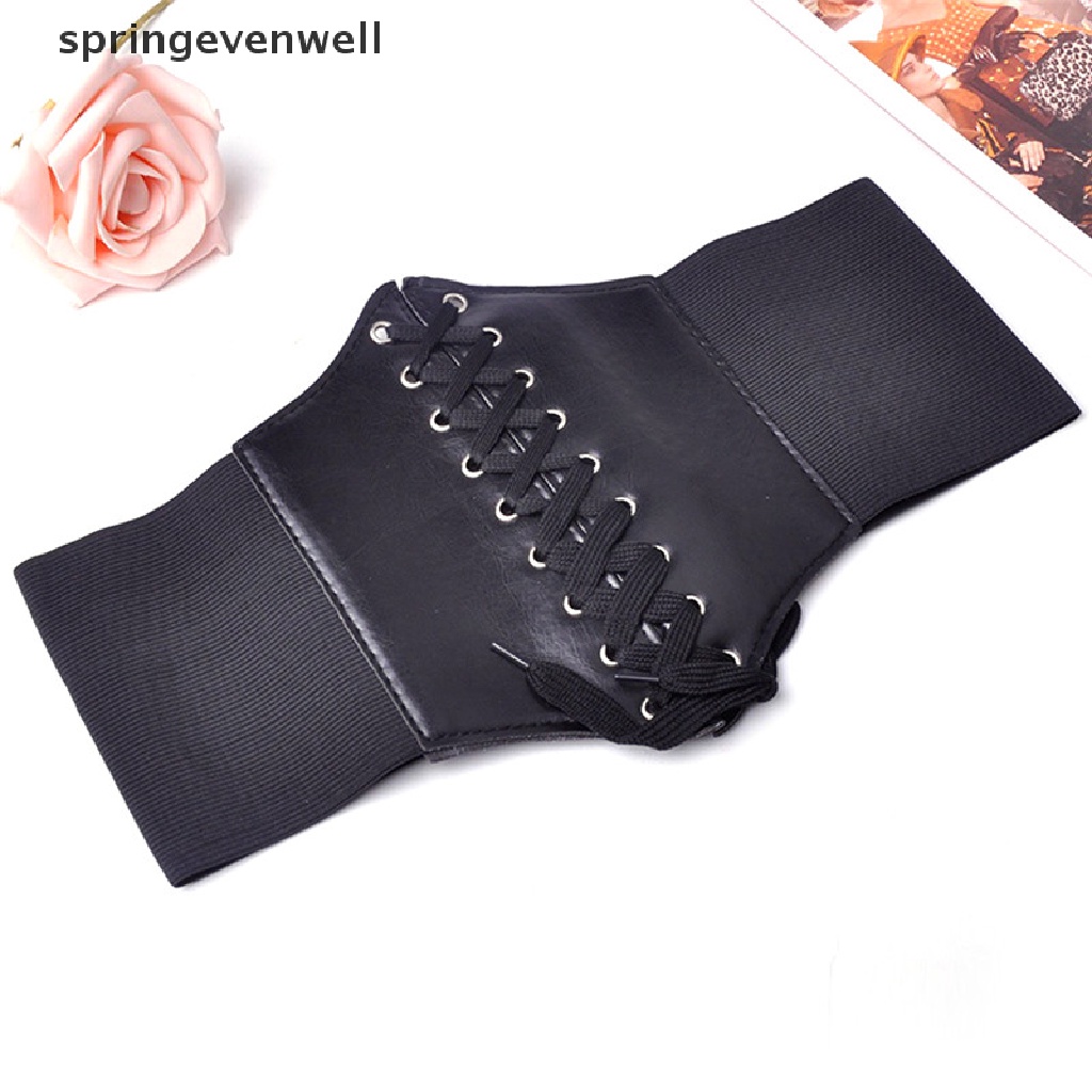 [springevenwell] Cincher 5 color Waist Wide Band Belt Lace Ladies ...