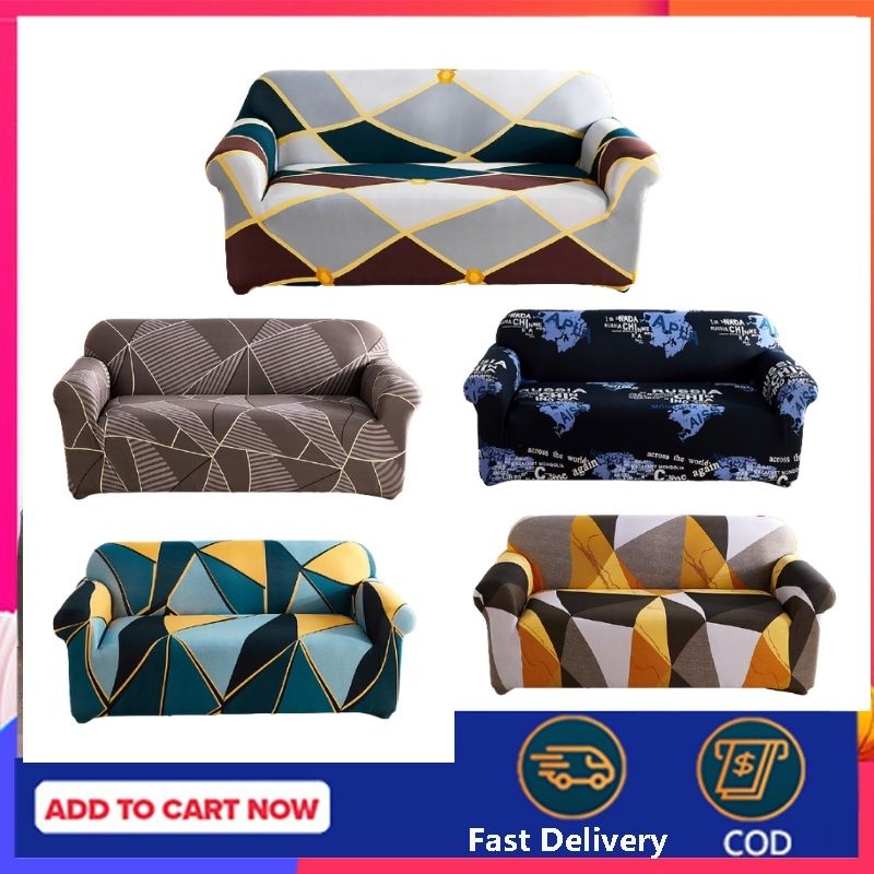 (READY STOCK) 1/2/3 seater Sofa Cover Stretchable L Shape or Regular ...