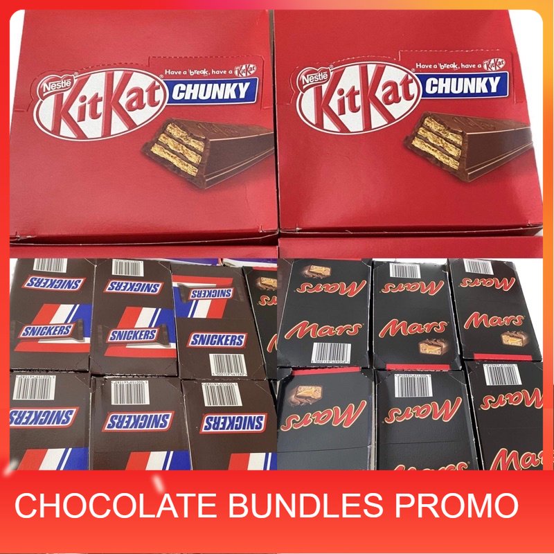 Snickers Box 24x50g /Mars Box 24x51g /KitKat Chunky Box 12x38g Retail