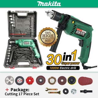 ☊◆┇Makita hammer drill 2in1 Electric Impact Drill and grinder Set Grinding Bit (grinder Disc and Dri