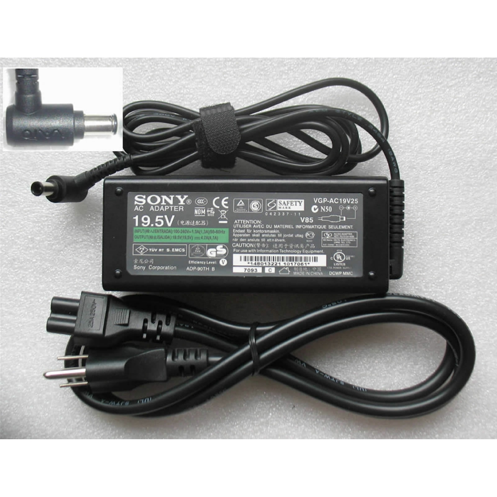 Sony 19.5V 4.7A 90W Original Laptop AC Adapter Battery Charger for SONY