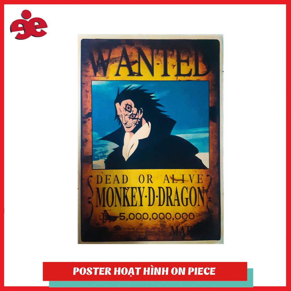 Poster Wanted Monkey D Dragon One Piece Shopee Philippines