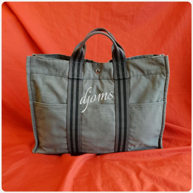 hermes canvas tote bag