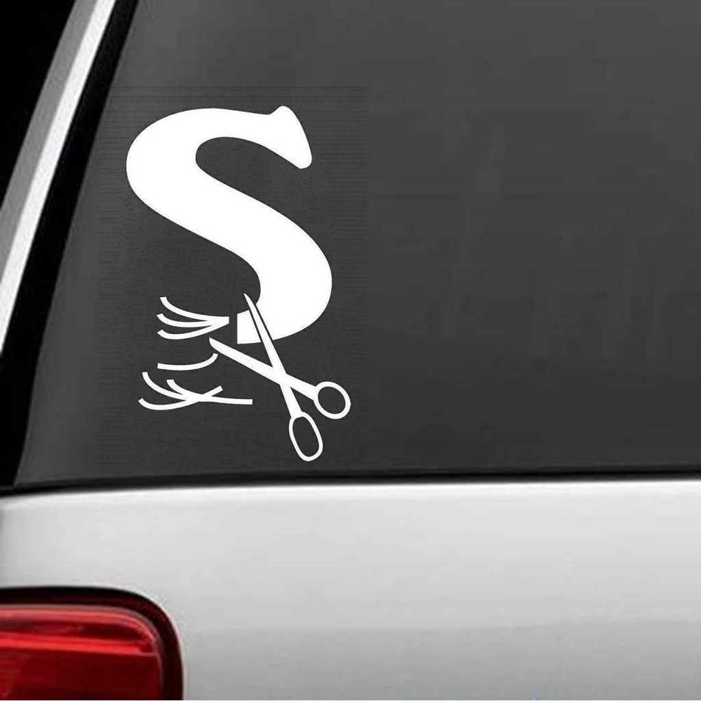 Letter S Hairdresser Hair Stylist Salon Spa Window Decal St